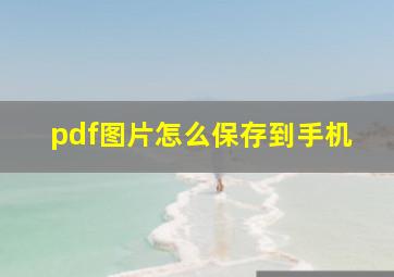 pdf图片怎么保存到手机