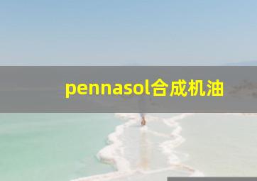 pennasol合成机油