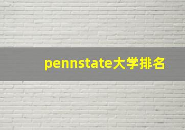 pennstate大学排名