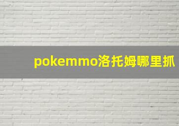 pokemmo洛托姆哪里抓