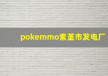 pokemmo紫堇市发电厂