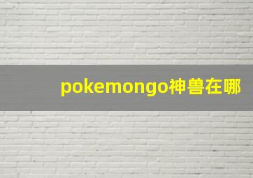 pokemongo神兽在哪