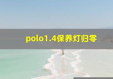 polo1.4保养灯归零