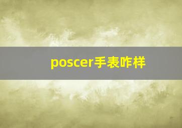 poscer手表咋样