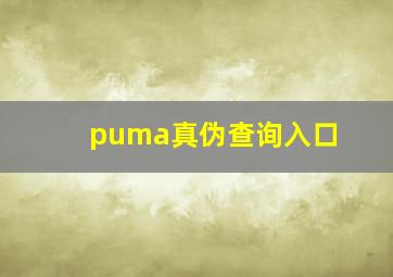 puma真伪查询入口