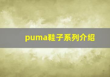 puma鞋子系列介绍