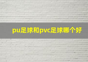 pu足球和pvc足球哪个好