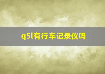 q5l有行车记录仪吗