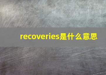 recoveries是什么意思