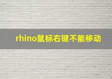 rhino鼠标右键不能移动