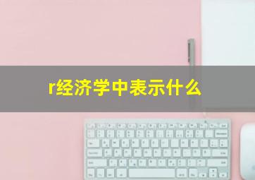 r经济学中表示什么