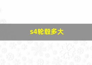 s4轮毂多大