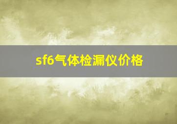 sf6气体检漏仪价格