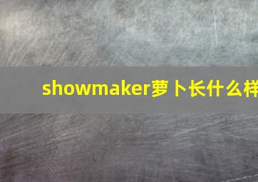 showmaker萝卜长什么样