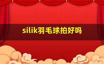 silik羽毛球拍好吗