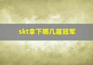 skt拿下哪几届冠军