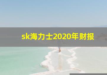 sk海力士2020年财报