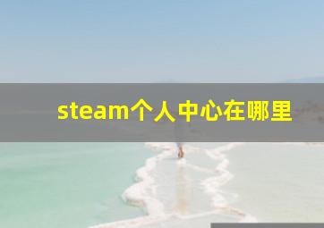 steam个人中心在哪里