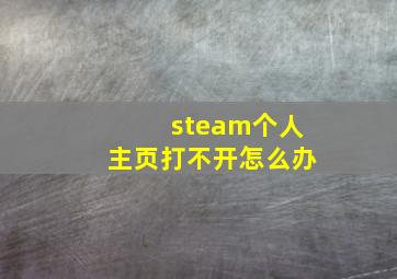 steam个人主页打不开怎么办