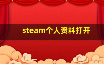 steam个人资料打开