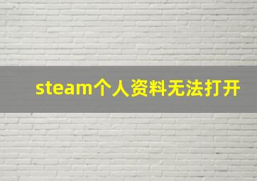 steam个人资料无法打开