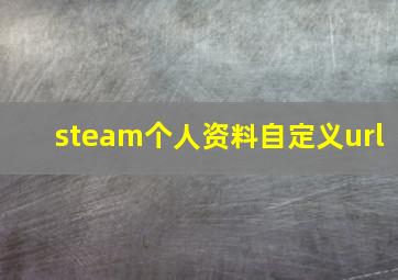 steam个人资料自定义url