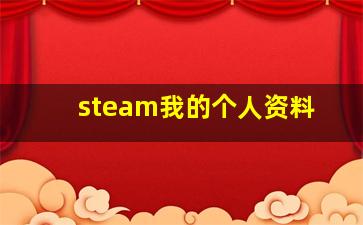 steam我的个人资料