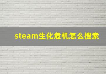 steam生化危机怎么搜索