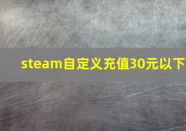 steam自定义充值30元以下