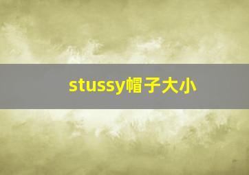 stussy帽子大小