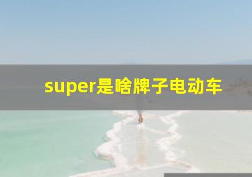 super是啥牌子电动车