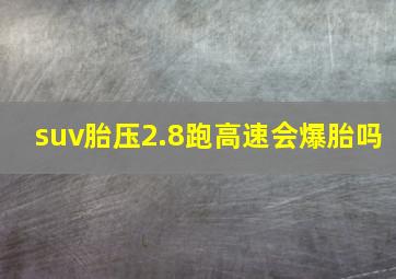 suv胎压2.8跑高速会爆胎吗