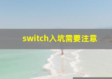 switch入坑需要注意