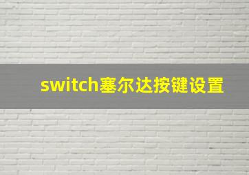 switch塞尔达按键设置