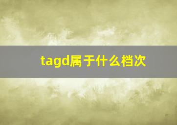 tagd属于什么档次