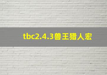 tbc2.4.3兽王猎人宏