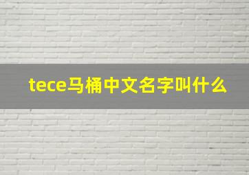 tece马桶中文名字叫什么