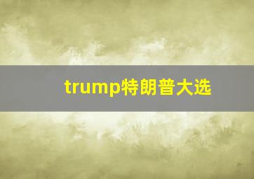 trump特朗普大选