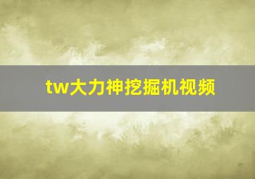 tw大力神挖掘机视频