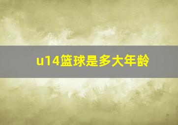 u14篮球是多大年龄