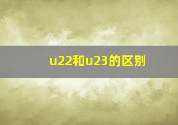 u22和u23的区别