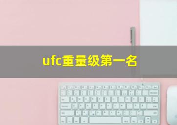 ufc重量级第一名