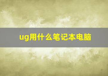 ug用什么笔记本电脑