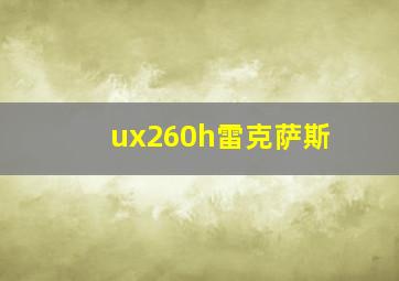 ux260h雷克萨斯