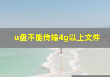 u盘不能传输4g以上文件