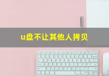 u盘不让其他人拷贝