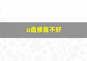 u盘修复不好