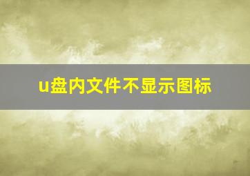 u盘内文件不显示图标