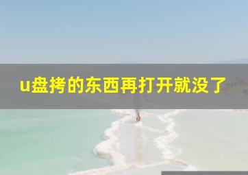 u盘拷的东西再打开就没了