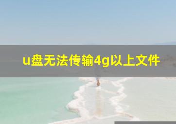 u盘无法传输4g以上文件